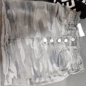 Express High Waisted Stetch Camo Skirt